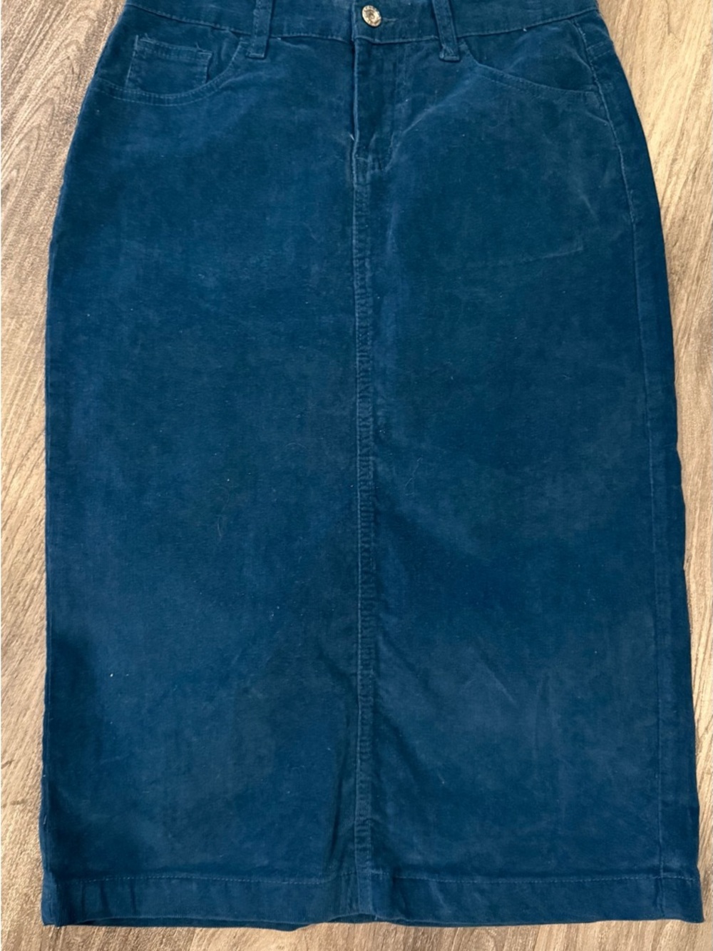 Be Girl Classic Teal Corduroy Pencil Skirt - Women's XS nwot